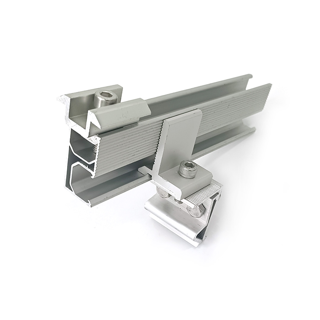 Solar Bracket Aluminum Mid Clamp Klip Lok Rail And Accessories for Tile Roof Moumt