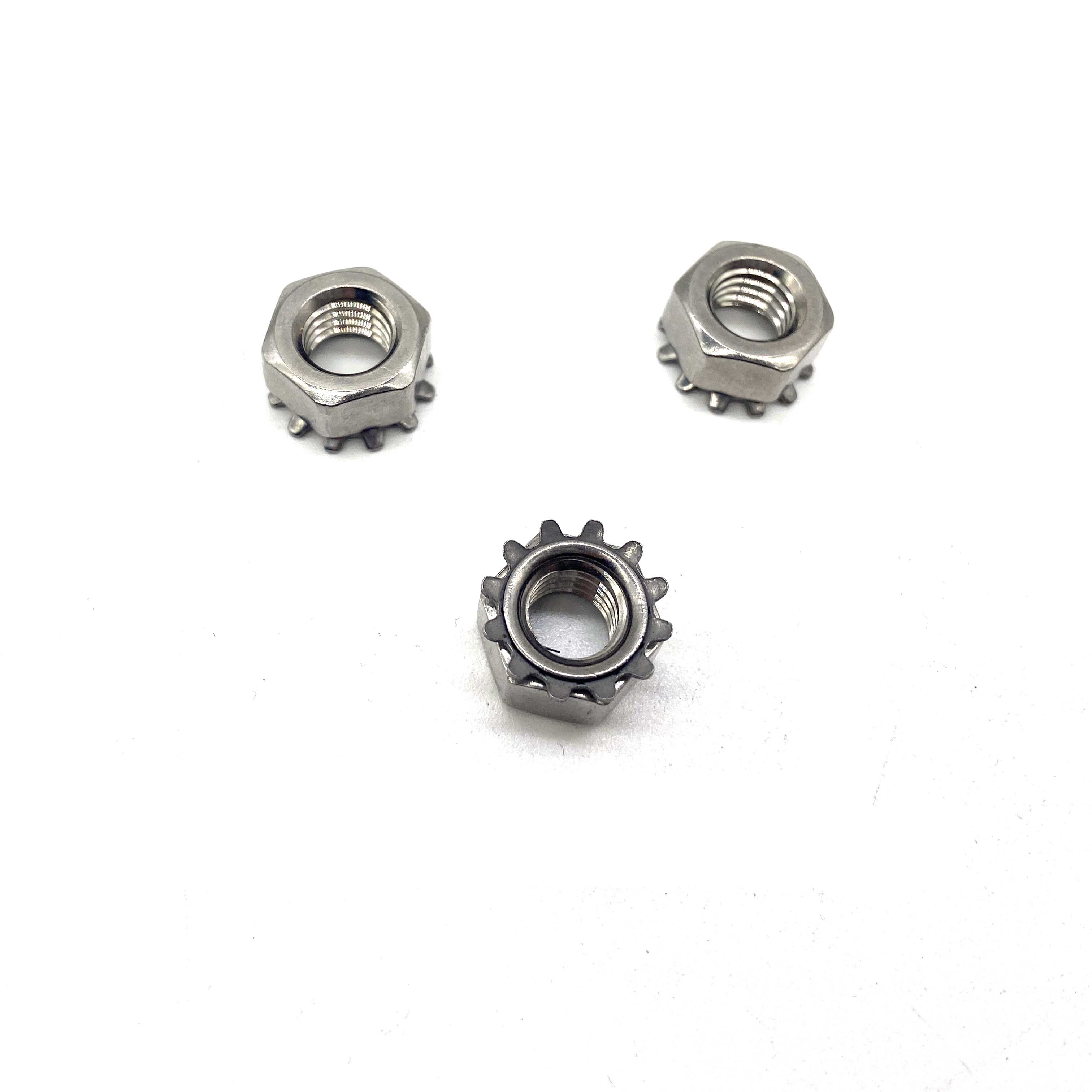 China Supplier M3 M4 M5 M6 M8 Stainless Steel 304 Kep Self Lock Nut Hex Star Nuts K-lock Nut
