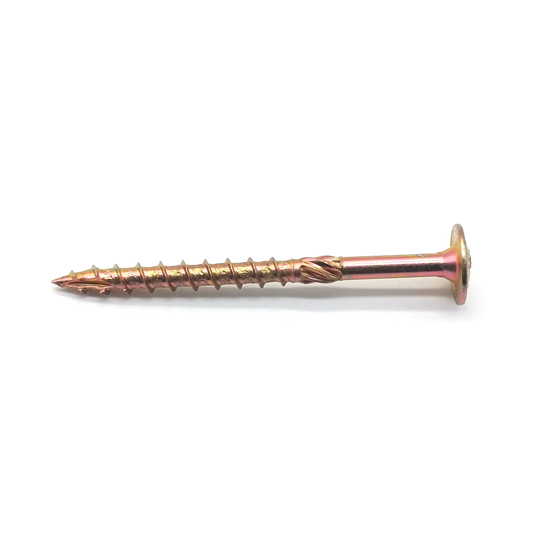Yellow Zinc-Plated Pan Head Torx Self-tapping Screw with Cutting Tail