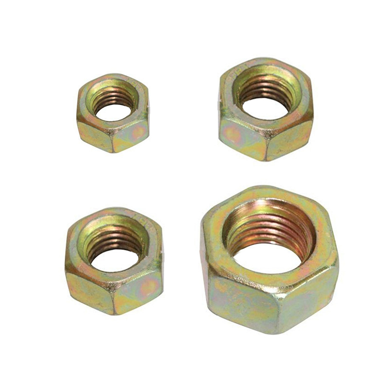 OEM Standard Size M12 M16 M8 M64 M32 Yellow Zinc Plated Hex Nut
