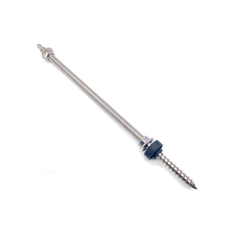 A2 A4 SS410 Solar Panel Long Self Tapping Hanger Bolt For Wood