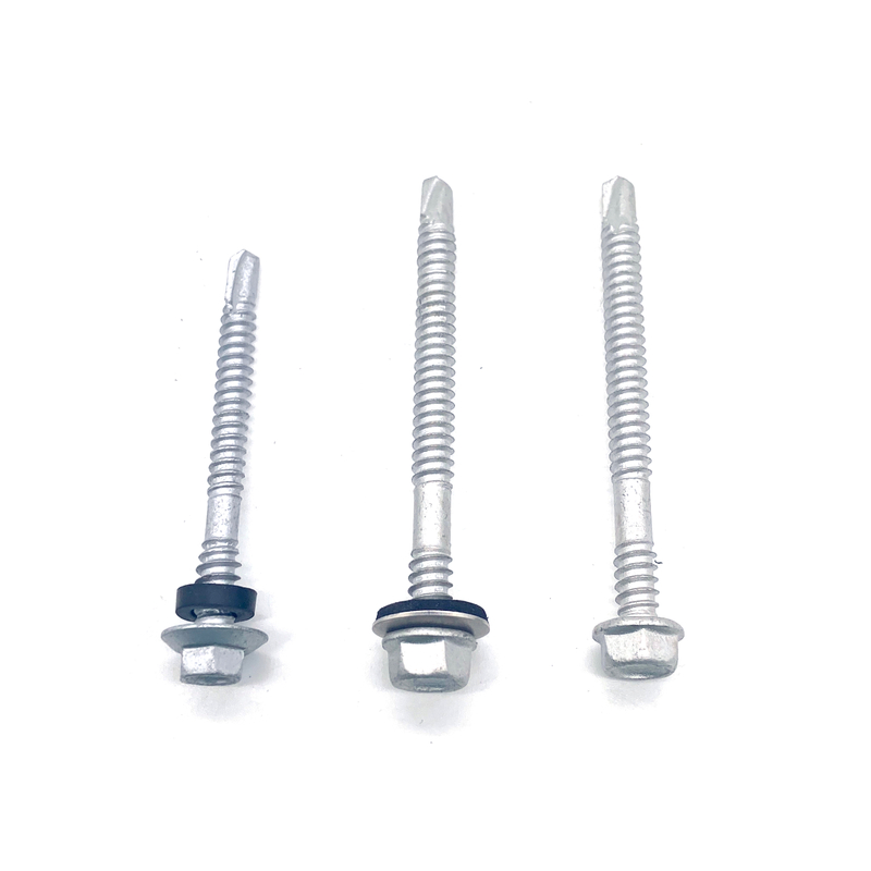 Stainless Steel SS304+410 Self Drilling Hexagon Flange Head Bi-Metal Screw With EPDM Washer