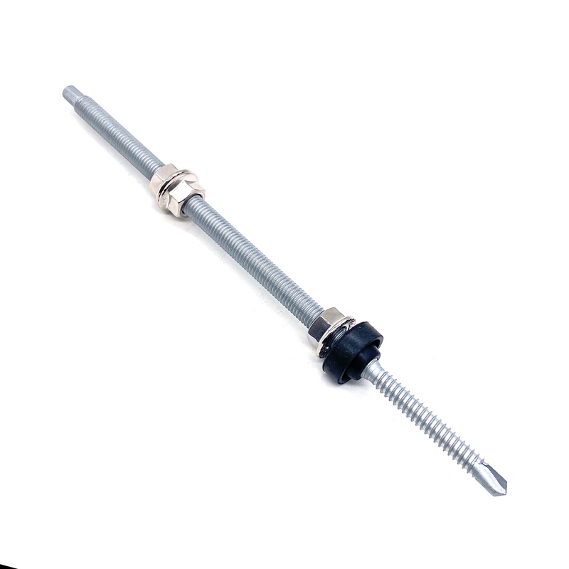 Carbon Steel M8X249 Self Drilling Double Hanger Bolt for Solar Panel System