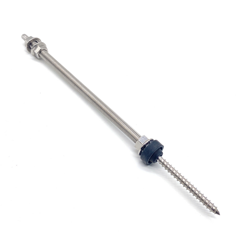 A2 A4 SS410 Solar Panel Long Self Tapping Hanger Bolt For Wood