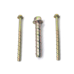 Carbon Steel Hex Flange Head Yellow Zinc Plated Cement Concrete Screw Bolt
