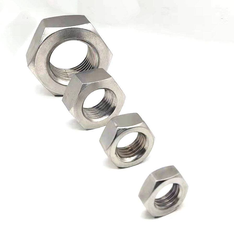 INOX A2 INOX A4 Stainless Steel 304 316 M10 M12 M16 Types of Hex Nuts 