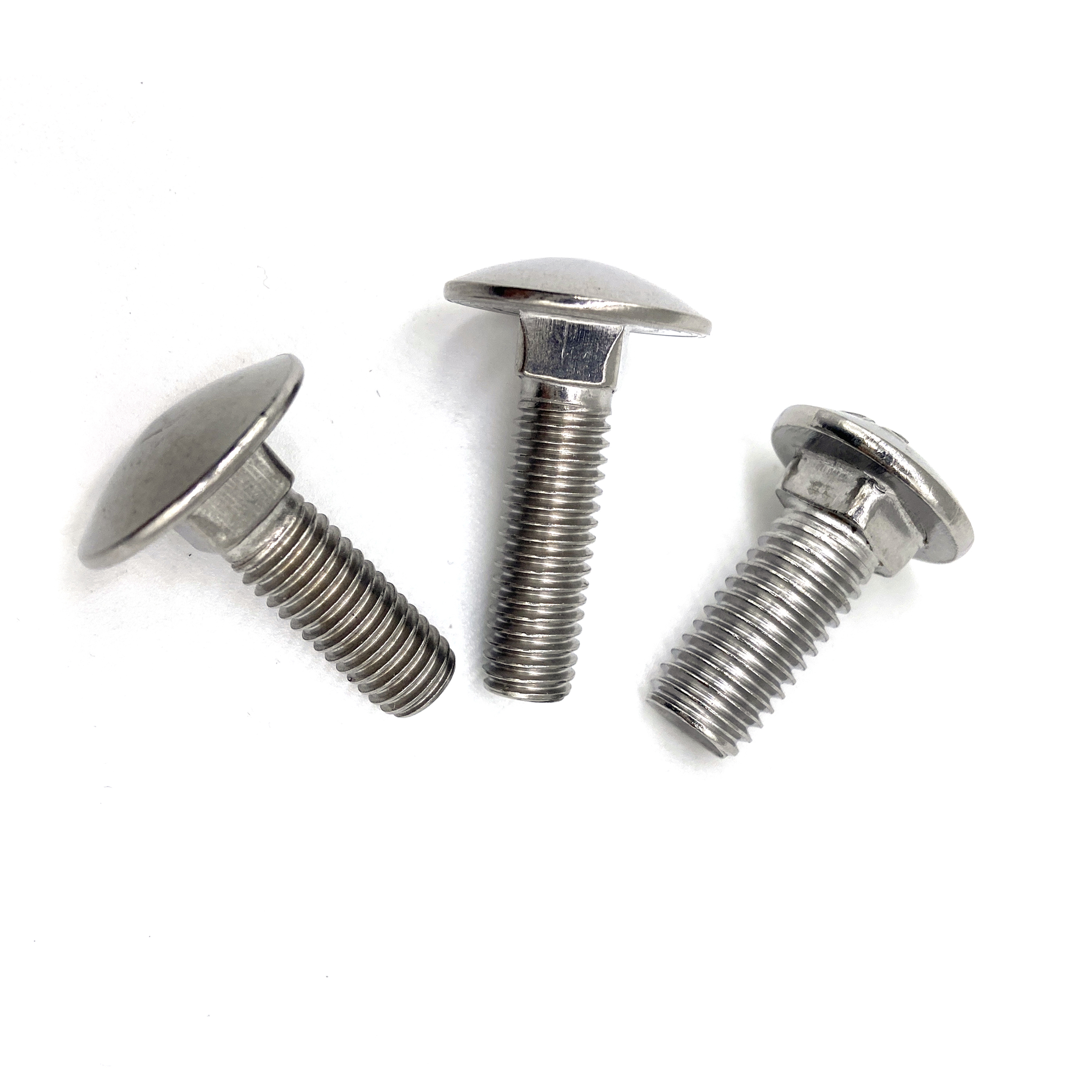 M8-1.25 Metric 304 Stainless Steel Carriage Bolts Round Head Square Neck Screws 