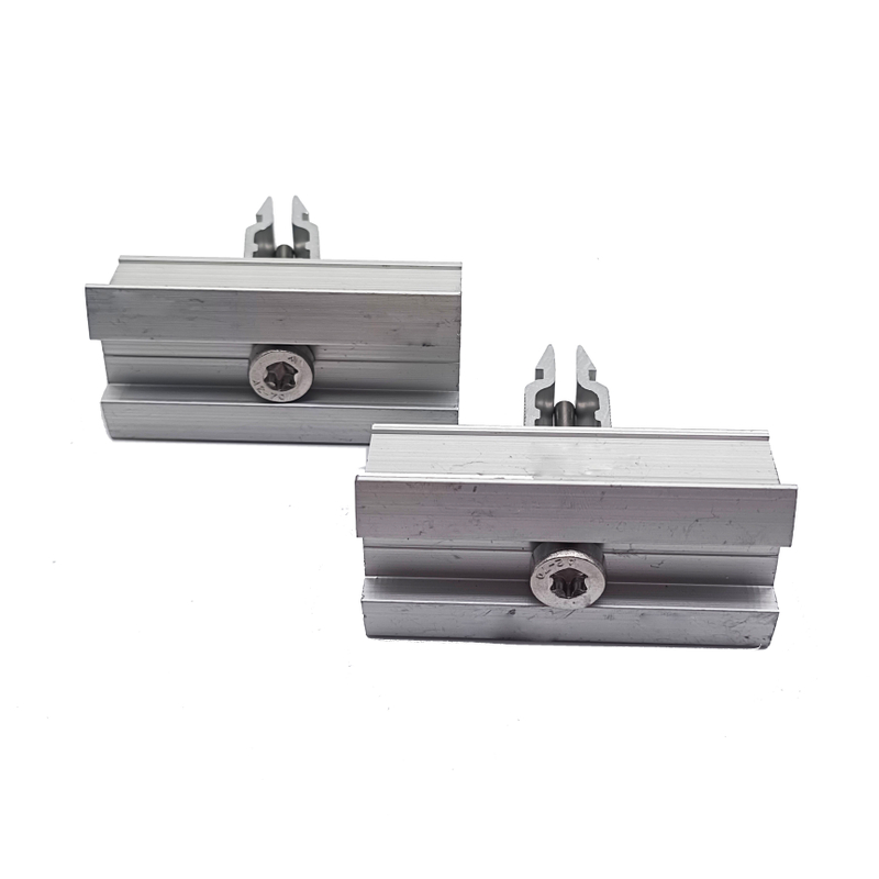 Aluminum Solar Mounting System Accessories Solar Panel End And Mid Clamp 