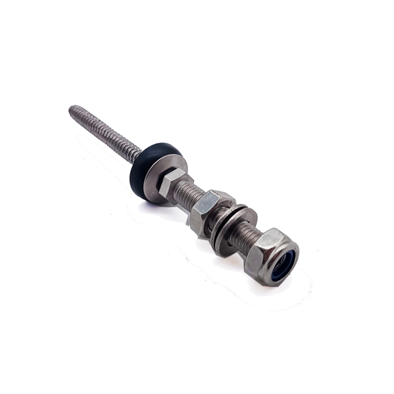 Chinese Factory Customized Stainless Steel 304 410 Double Threaded Hanger Bolt with Lock Nut
