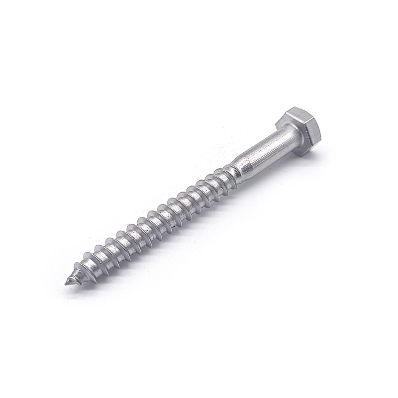 High Quality DIN571 Stainless Steel 304 Hex Head Coach Screws Wood Screws
