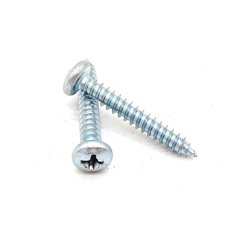 DIN7981 Blue And White Zinc Pan Head Self Tapping Screws with Cross Recessed