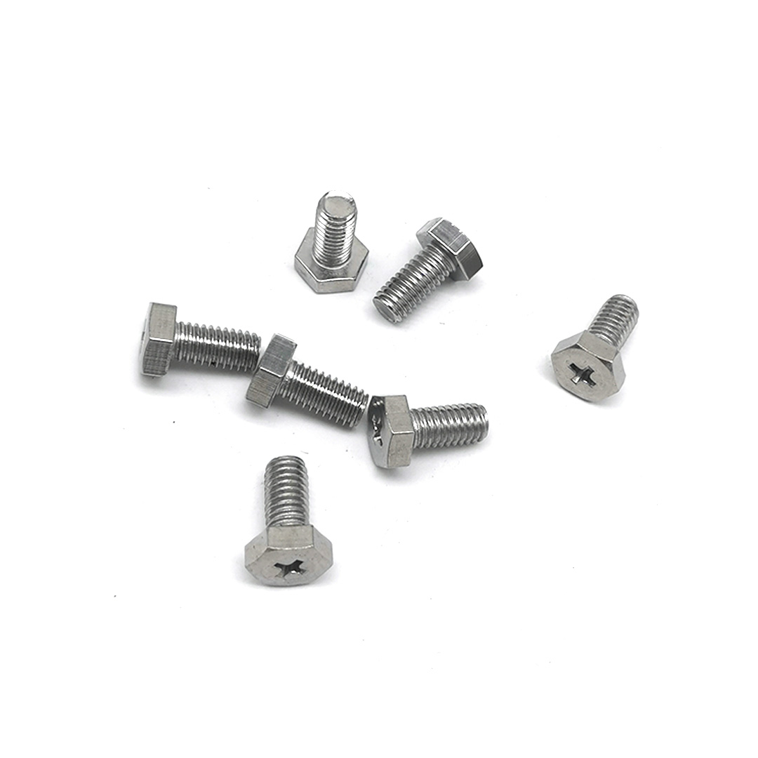 Stainless Steel SS304 SS316 Cross recessed hexagon bolts