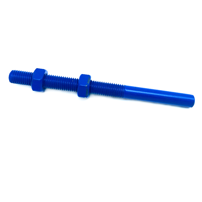 Teflon Carbon Steel One Sided Threaded Stud Rod Bolts with Nuts 