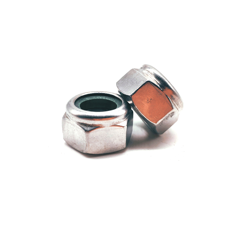 DIN985 Stainless Steel Hexagon Thick Nylon Lock Nuts with Nonmetallic Insert
