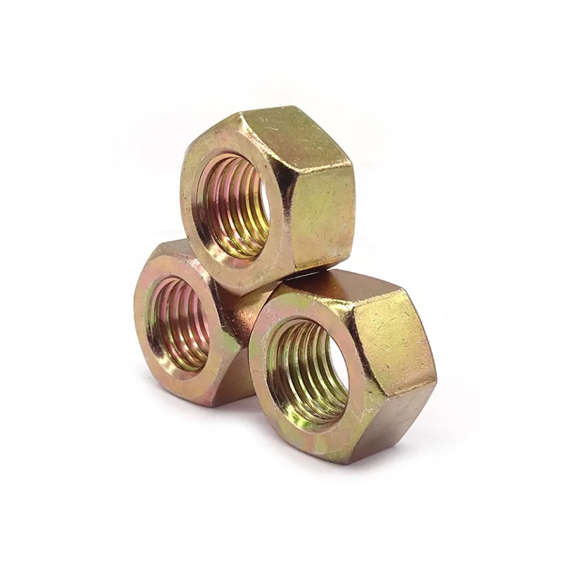 OEM Standard Size M12 M16 M8 M64 M32 Yellow Zinc Plated Hex Nut