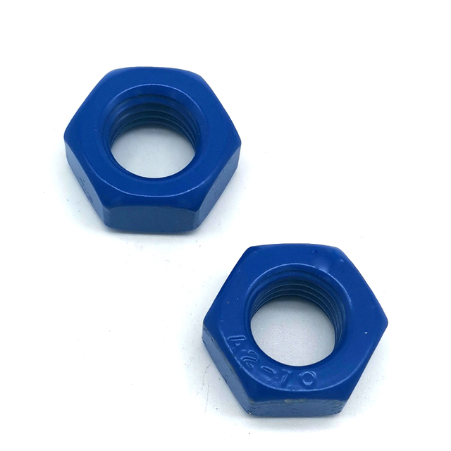 ASTM A194 Grade 2H Teflon PTFE Blue Hex Heavy Nut 