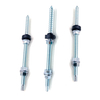 Carbon Steel C1022 Dowel Screw Hanger Bolts with Three Flange Nuts for Wood