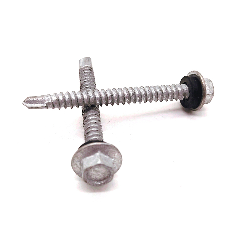 Chinese Factory Mechanical Galvanized Carbon Steel Hexagon Flange Head Self Drilling Screw