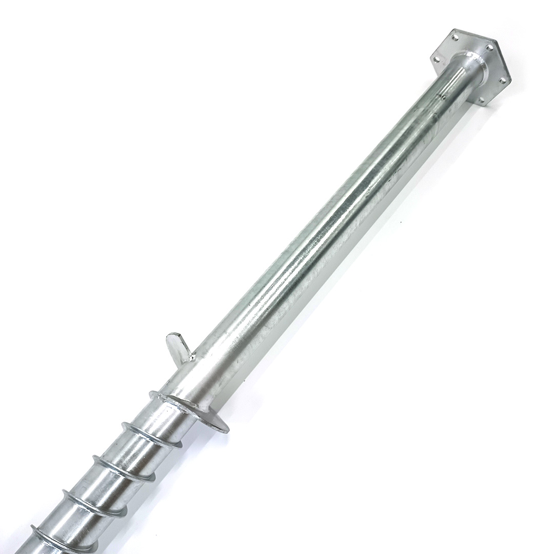 Hot Dip Galvanised Flange Head Ground Screw Anchors with Large Spiral Blades
