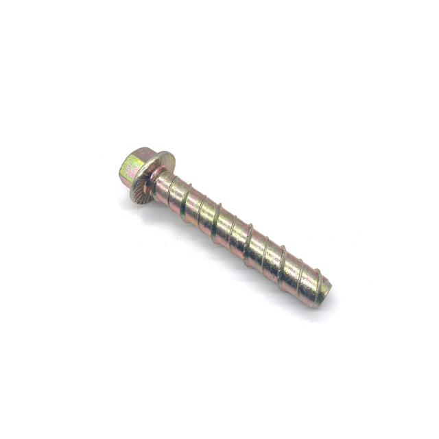 Hex Flange Head Yellow Zinc Plated Cement Concrete Screw Bolt