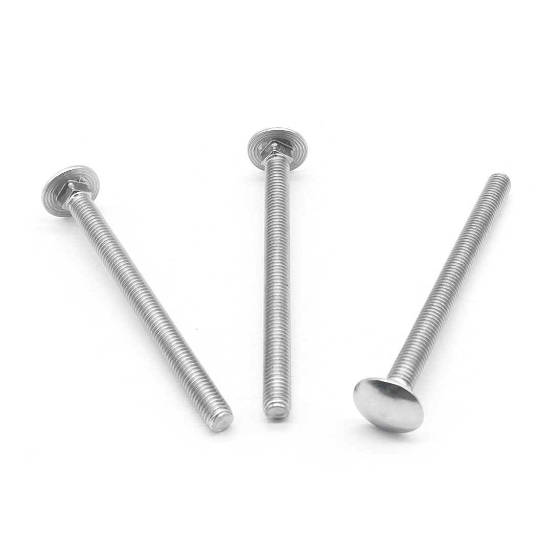 Stainless Steel 304 316 M8x100mm Round Head Long Coach Bolts with Square Neck