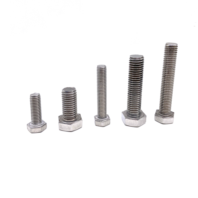 INOX A2 INOX A4 DIN933 Stainless Steel Hexagon Head Full Threaded Bolts