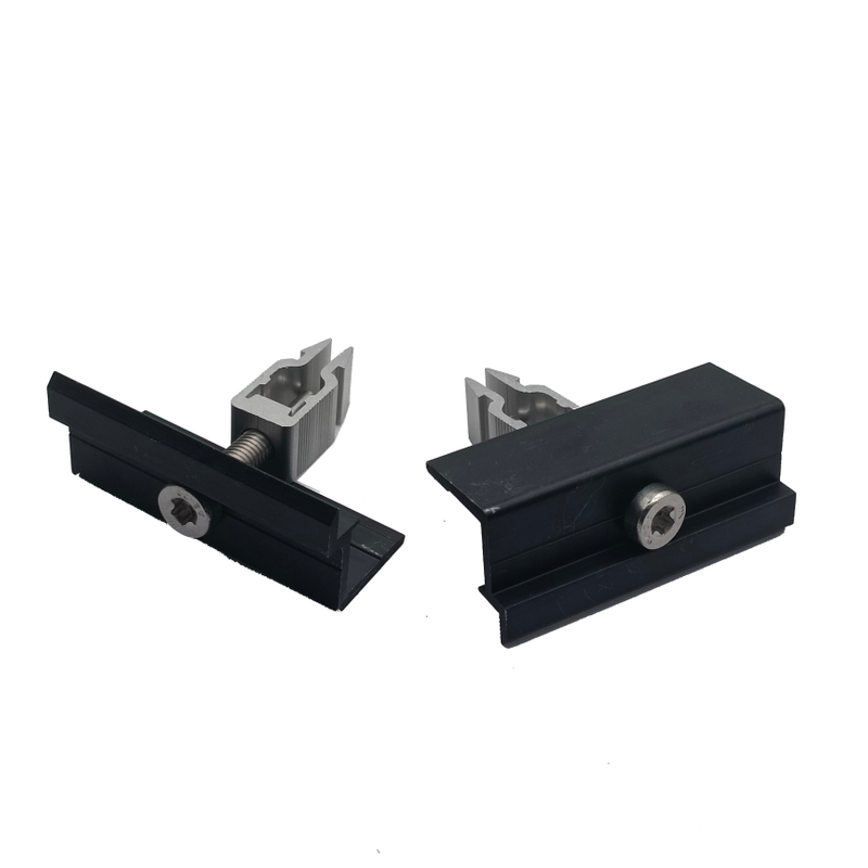 Black Aluminum Adjustable End Clamp for Solar Panels 