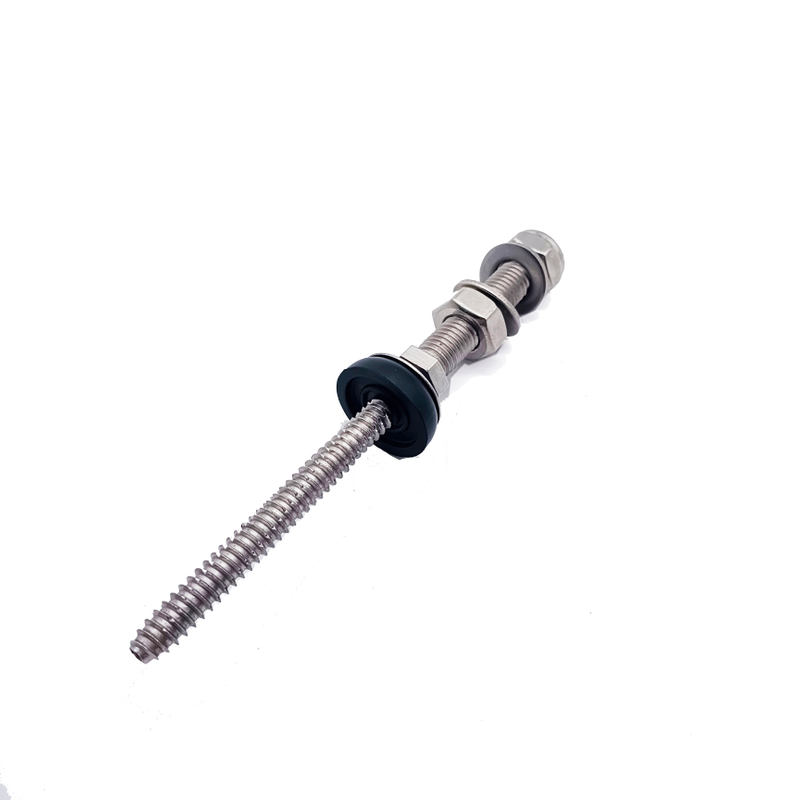 Chinese Factory Customized Stainless Steel 304 410 Double Threaded Hanger Bolt with Lock Nut