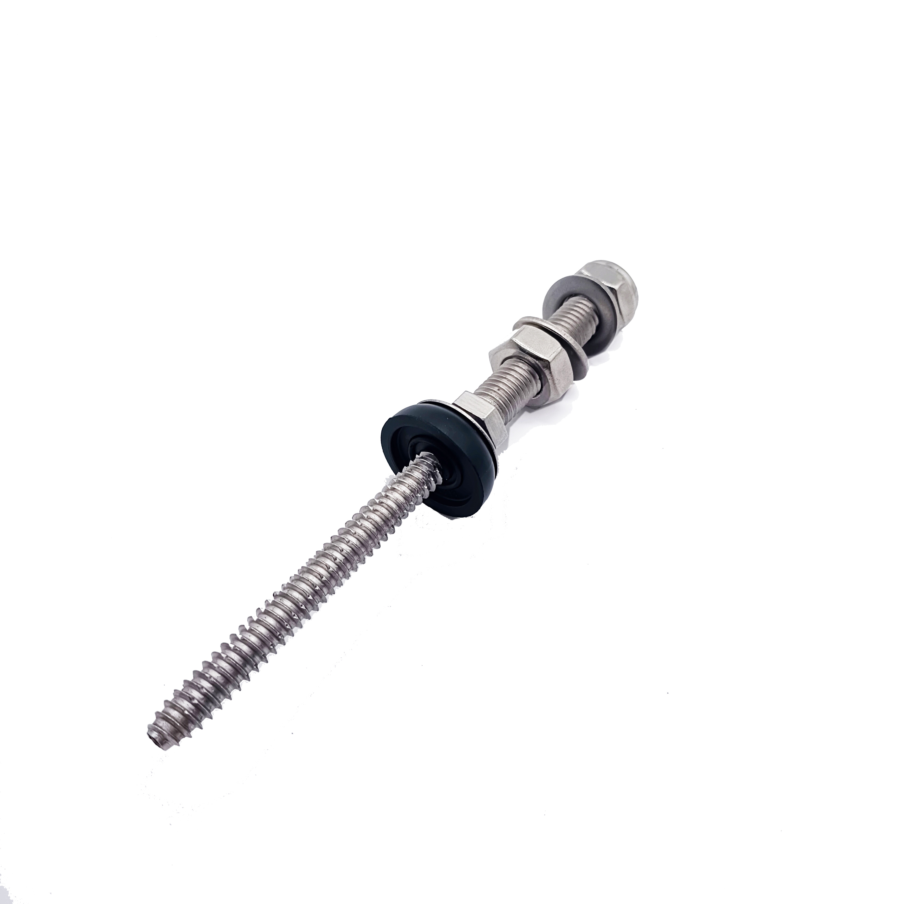 Chinese Factory Customized Stainless Steel 304 410 Double Threaded Hanger Bolt with Lock Nut