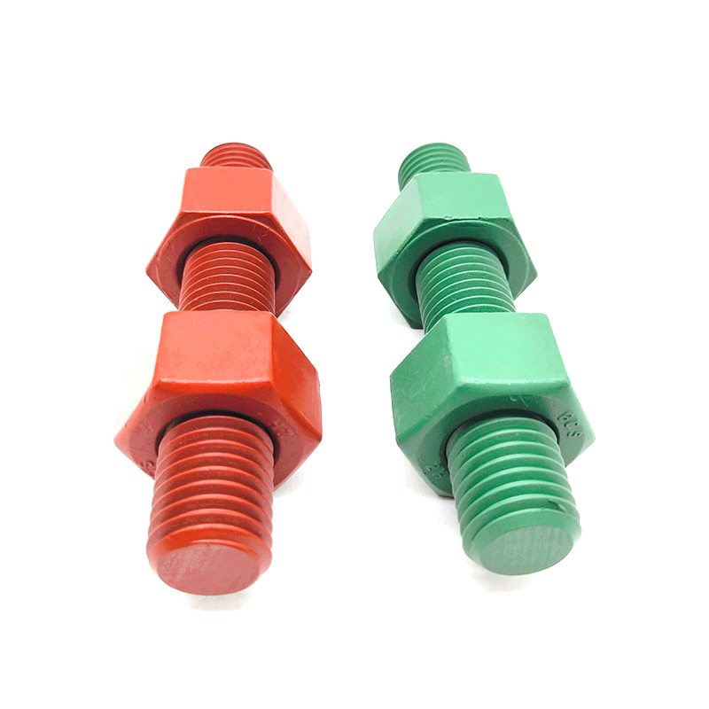 Teflon Full Threaded Carbon Stud Thread Rod Bolts And Nuts