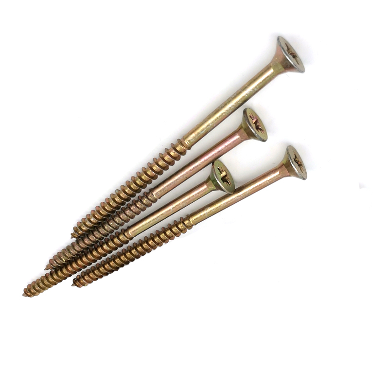 Carbon Steel Yellow Zinc DIN7982 Countersunk Head Self Tapping Screws with Pozidriv Cross