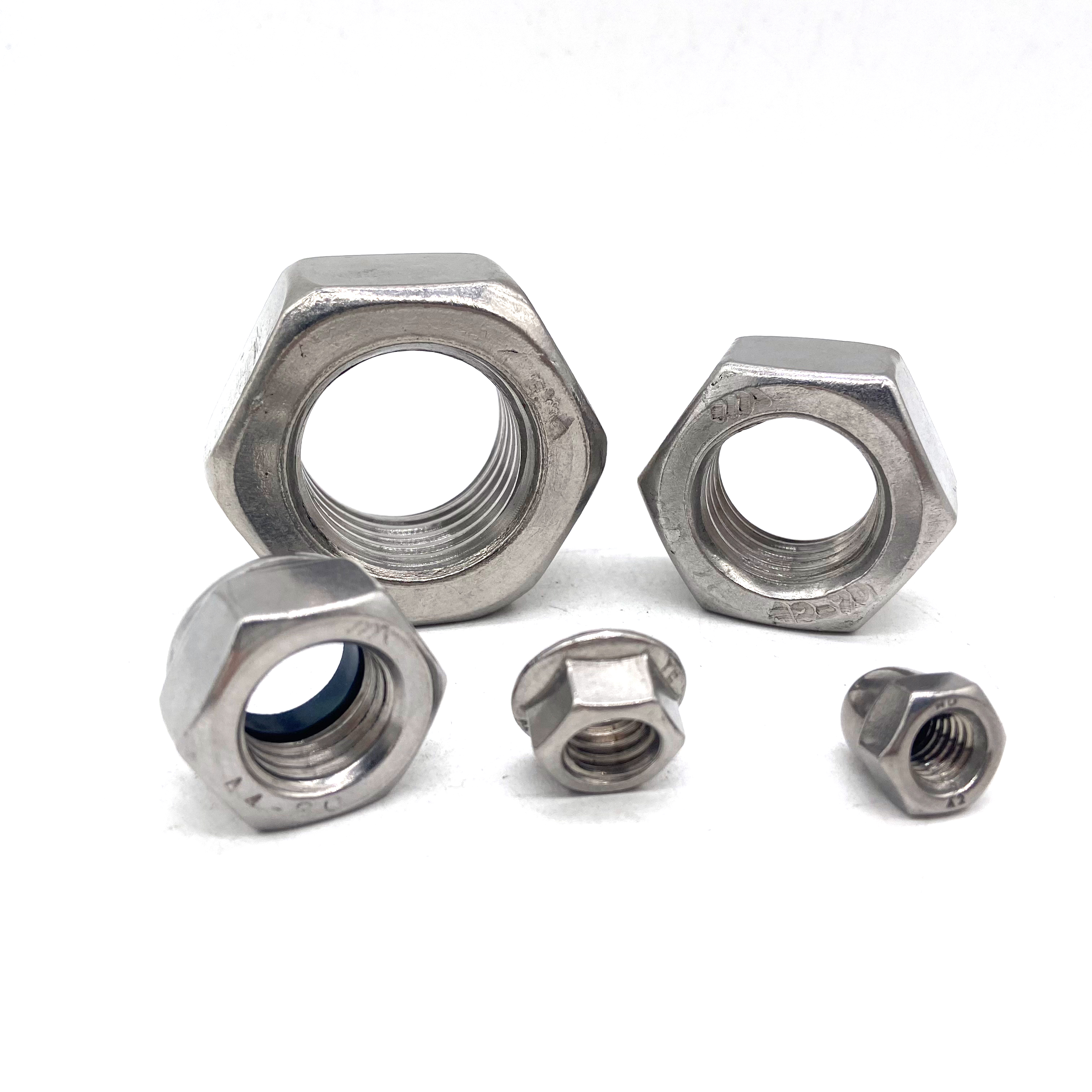 China Manufacturer Stainless Steel A2 A4 DIN936 Hex Thin Nut Lock Nut Customized