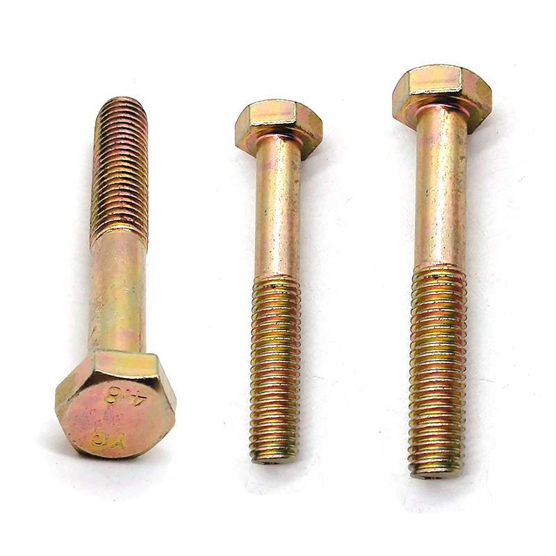 DIN931 Steel Color Zinc Plated Half Threaded Hex Head Bolts
