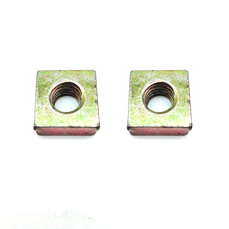Customized Carbon Steel M24 M30 M36 Stamping Yellow Color Zinc Coated Square Nut