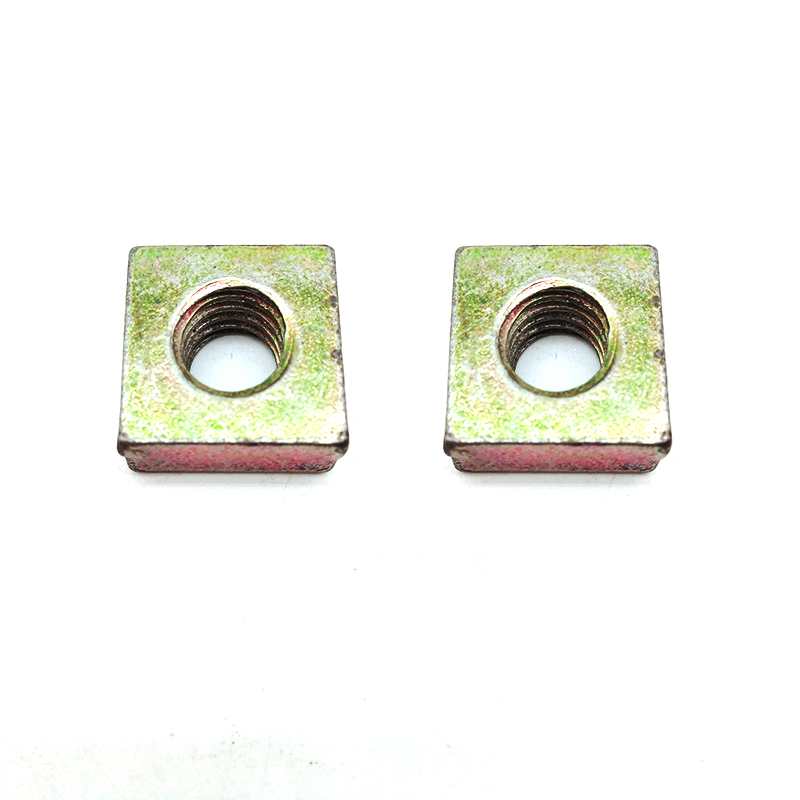 Customized Carbon Steel M24 M30 M36 Stamping Yellow Color Zinc Coated Square Nut