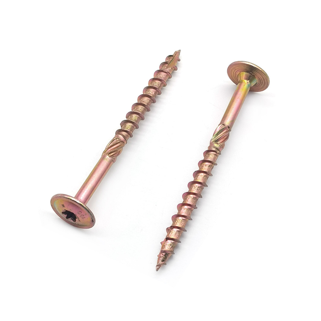 Yellow Zinc-Plated Pan Head Torx Self-tapping Screw with Cutting Tail