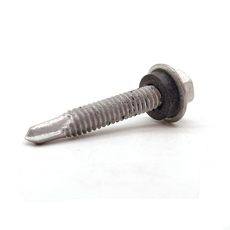 Chinese Factory Mechanical Galvanized Carbon Steel Hexagon Flange Head Self Drilling Screw