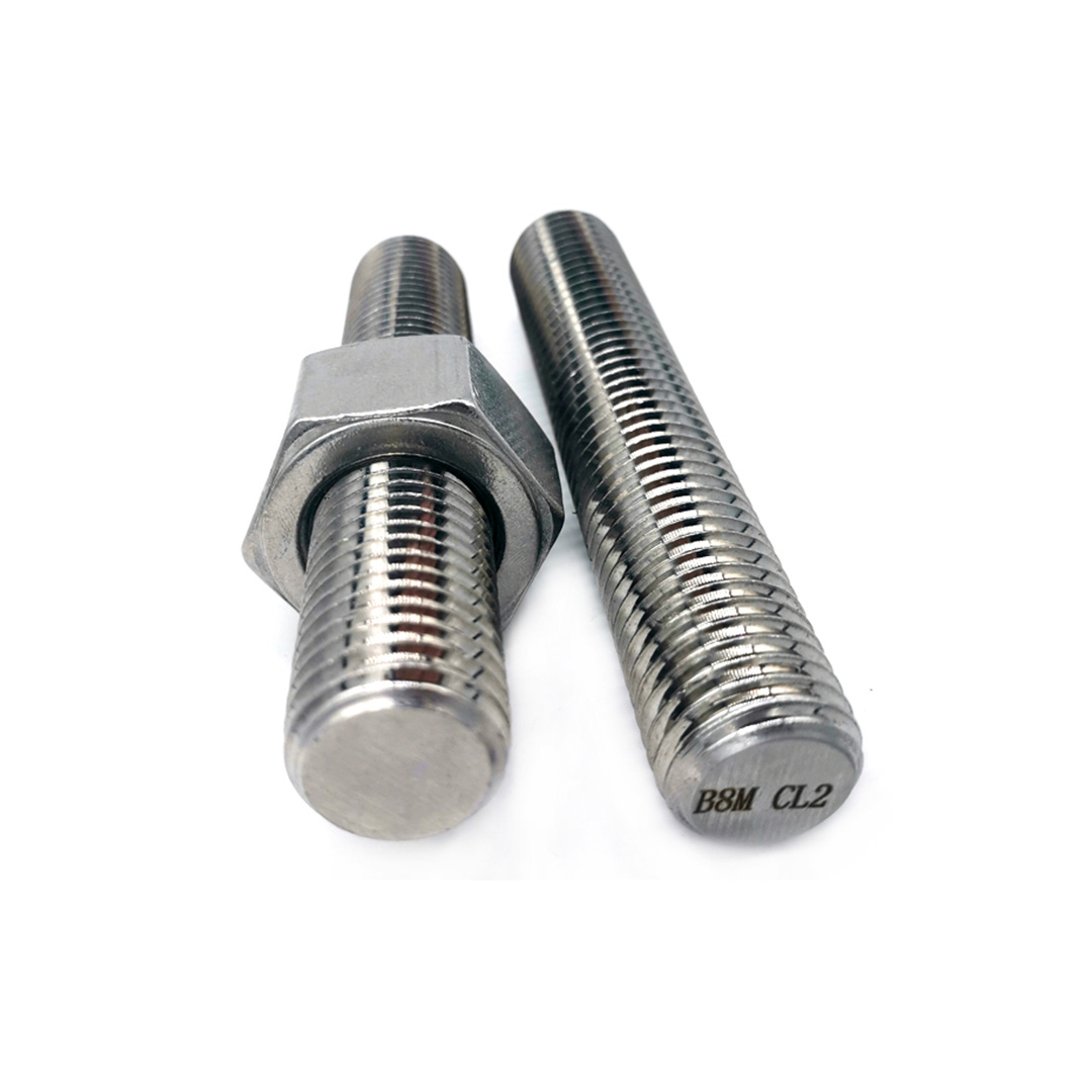 DIN976 A193 B8M CL2 Solid Solution Full Threaded Rod With Nut