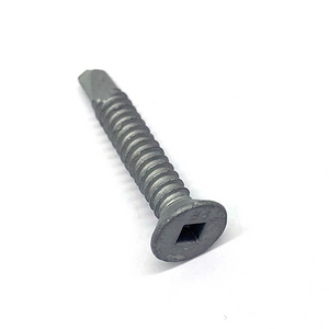 Countersunk Head Square Hole Tail-Cutting Stainless Steel SS304+SS410 Bi-metal Screw