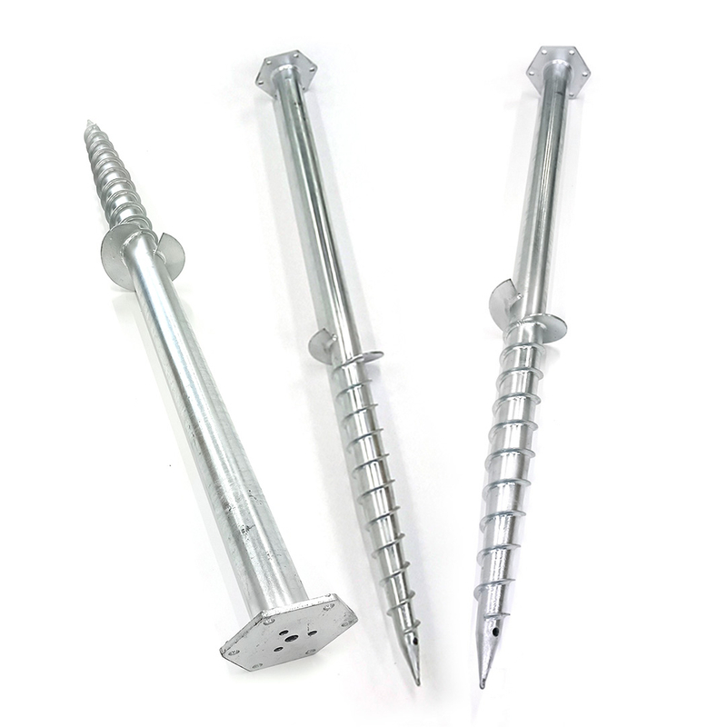 Hot Dip Galvanised Flange Head Ground Screw Anchors with Large Spiral Blades