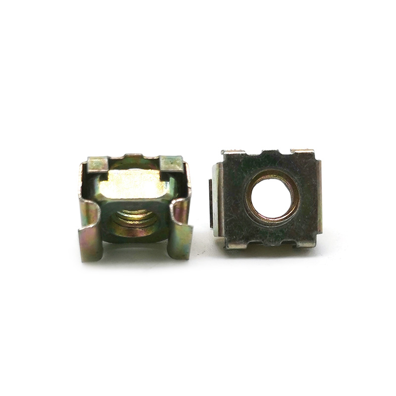China M5 M6 Carbon Steel Yellow Zinc Plated Square Lock Cage Nut 