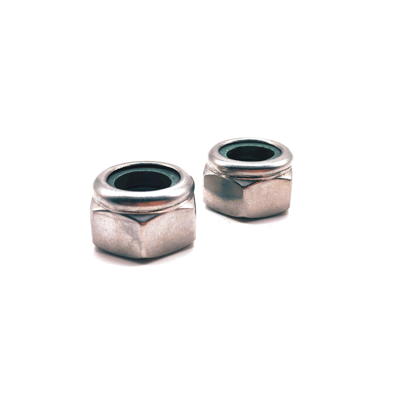 DIN985 Stainless Steel Hexagon Thick Nylon Lock Nuts with Nonmetallic Insert