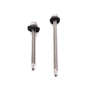 Stainless Steel SS201/SS304/SS316 Hexagon Flange Drilling Screw with EPDM Washer