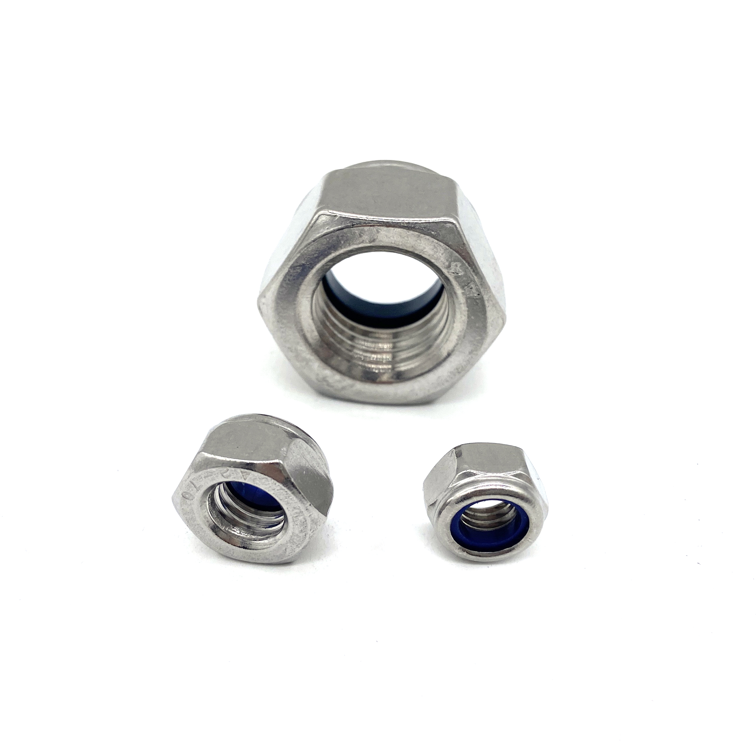  M10 12mm Stainless Steel 304 316 Nylon Lock Nut DIN985 DIN982