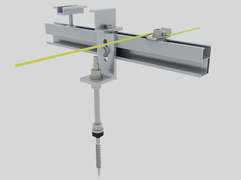 L Feet with Hanger Bolt + Rail