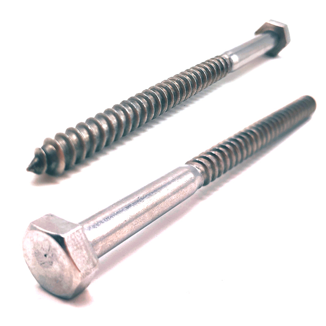 DIN571 SS304 SS316 Self Tapping Stainless Steel Hexagon Head Wood Screws