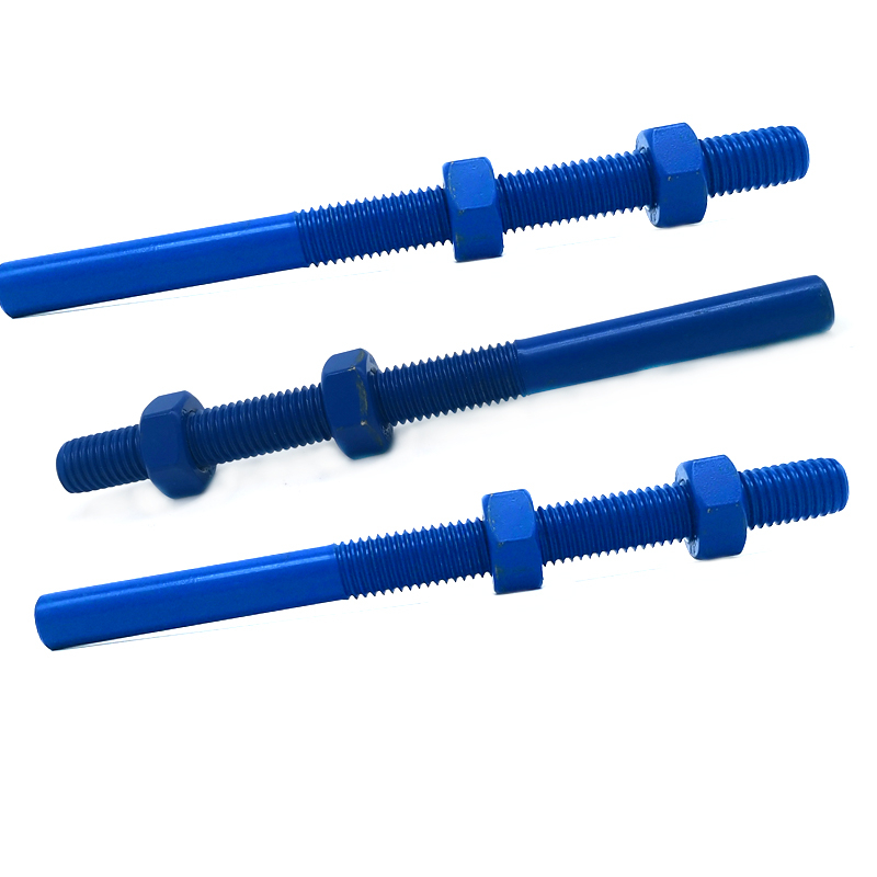 Teflon Carbon Steel One Sided Threaded Stud Rod Bolts with Nuts 