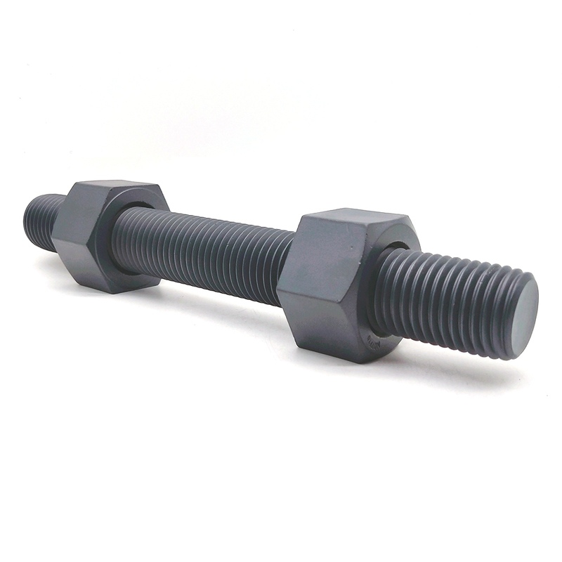 Black Carbon Steel Wholesale Teflon Coated Bolts Full Threaded Rod Stud