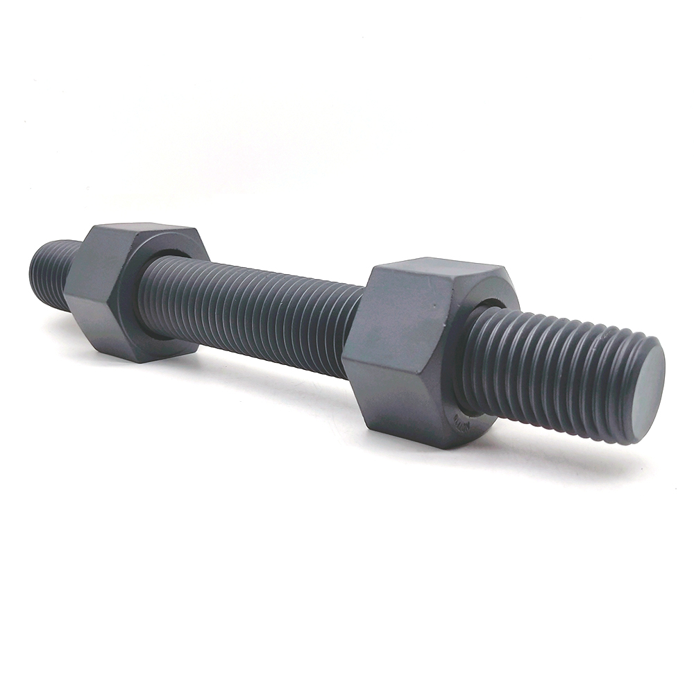 Black Carbon Steel Wholesale Teflon Coated Bolts Full Threaded Rod Stud
