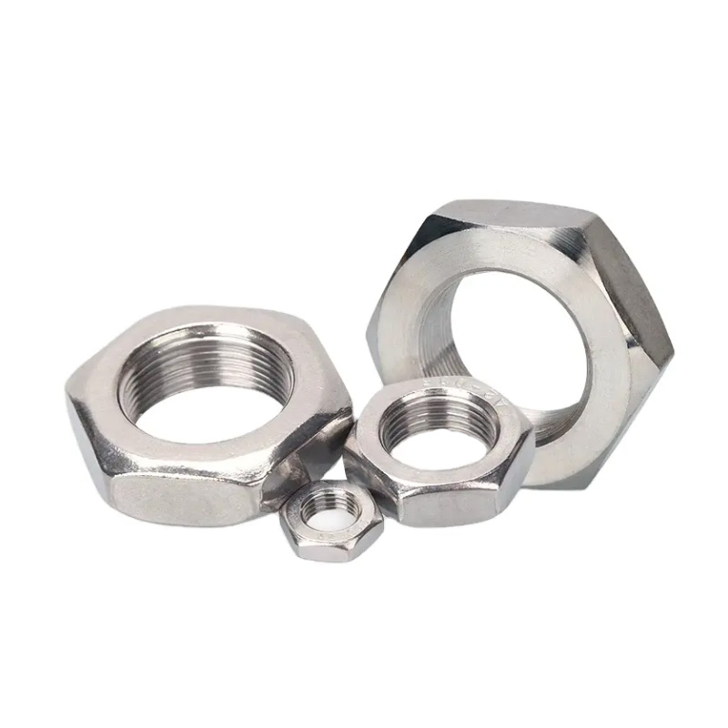 China Manufacturer Stainless Steel A2 A4 DIN936 Hex Thin Nut Lock Nut Customized